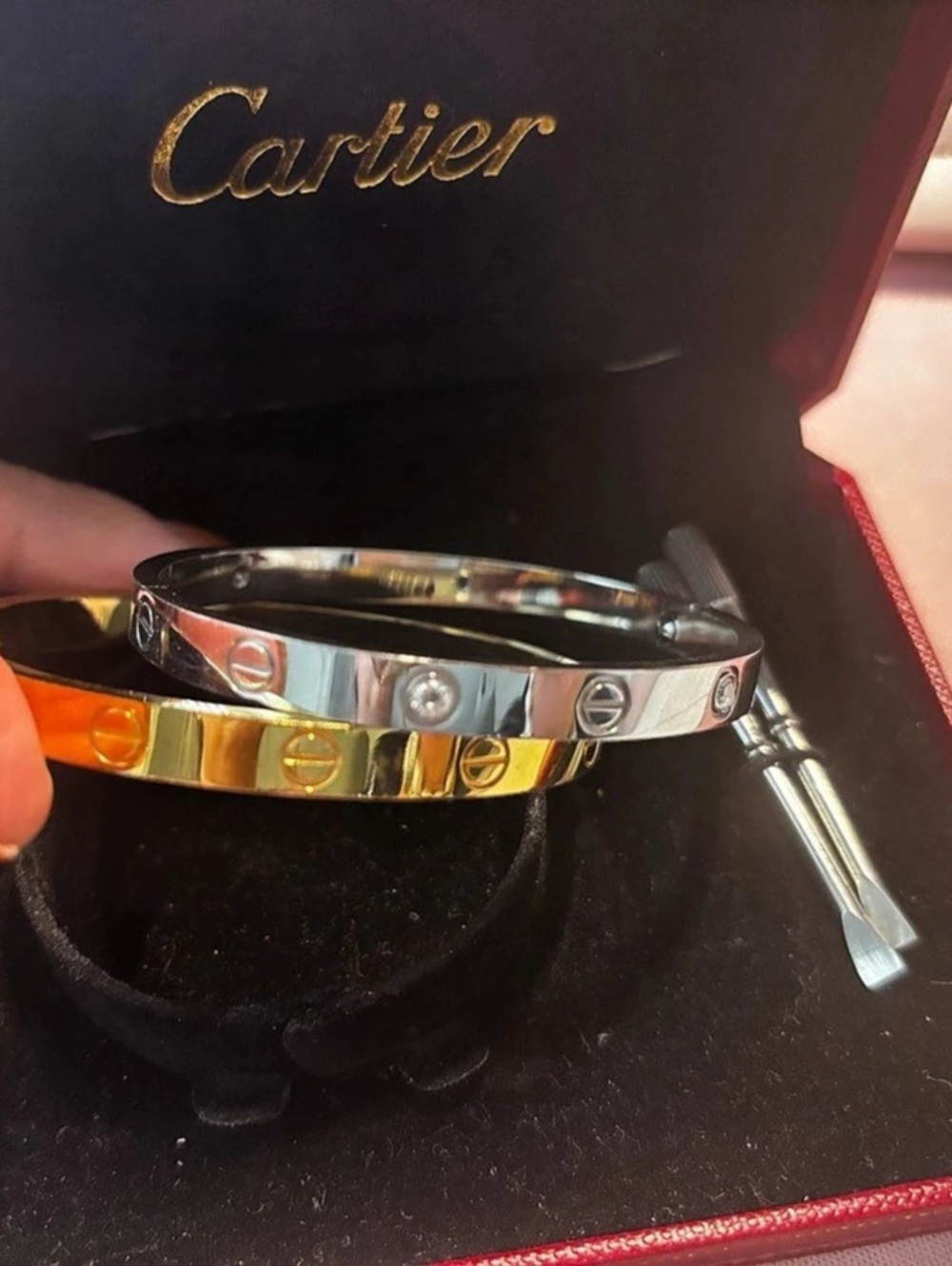 Cartier LOVE Bracelet Two-Tone in Silver & Gold